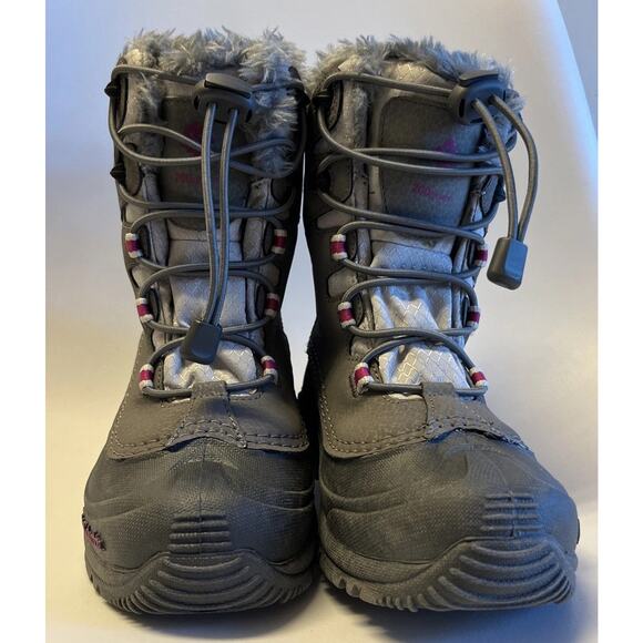 COLUMBIA Insulated Waterproof Kids 200 Grams Winter Boots Gray - Size 1 - Picture 1 of 8